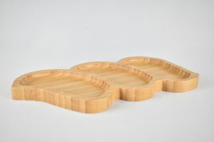 ASSIETTE PRÉSENTATION EN BOIS BAMBOO  DIM 25*13 CM 